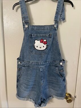 HELLO KITTY SHELN OVERALL JEAN WOMENS SIZE M